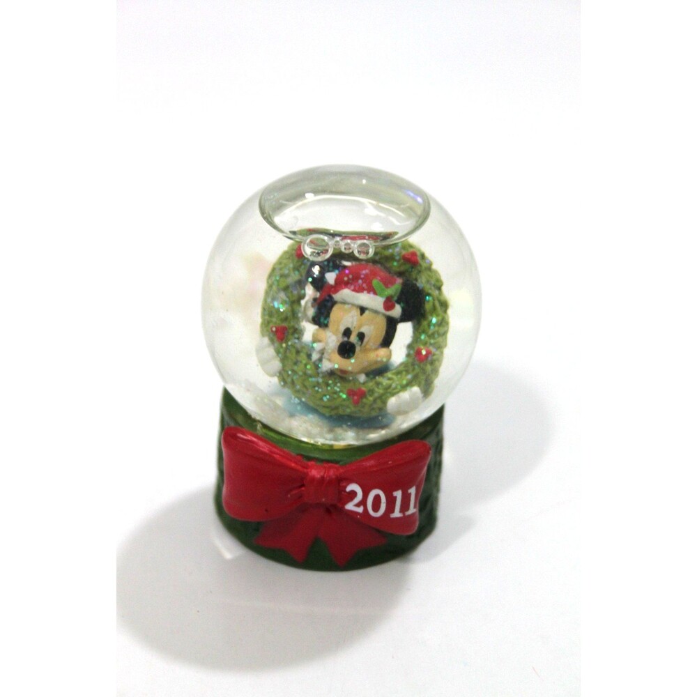 Disney Mickey Mouse Santa Snow Globe 2011 JC Penny Vintage Christmas Holiday 2"